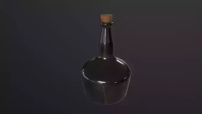 Rum Bottle 3D Model
