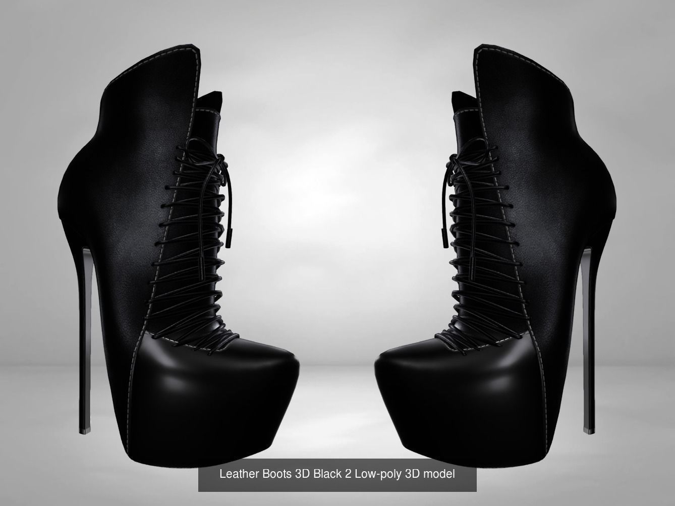 Boots 3D Model Collection - 10 Models _1