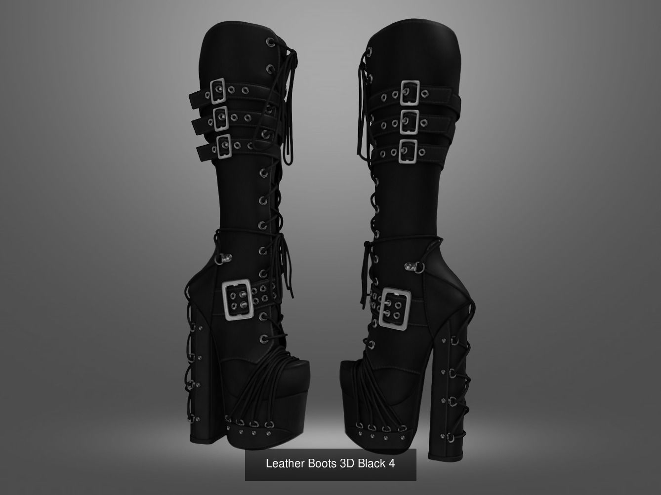 Boots 3D Model Collection - 10 Models _2