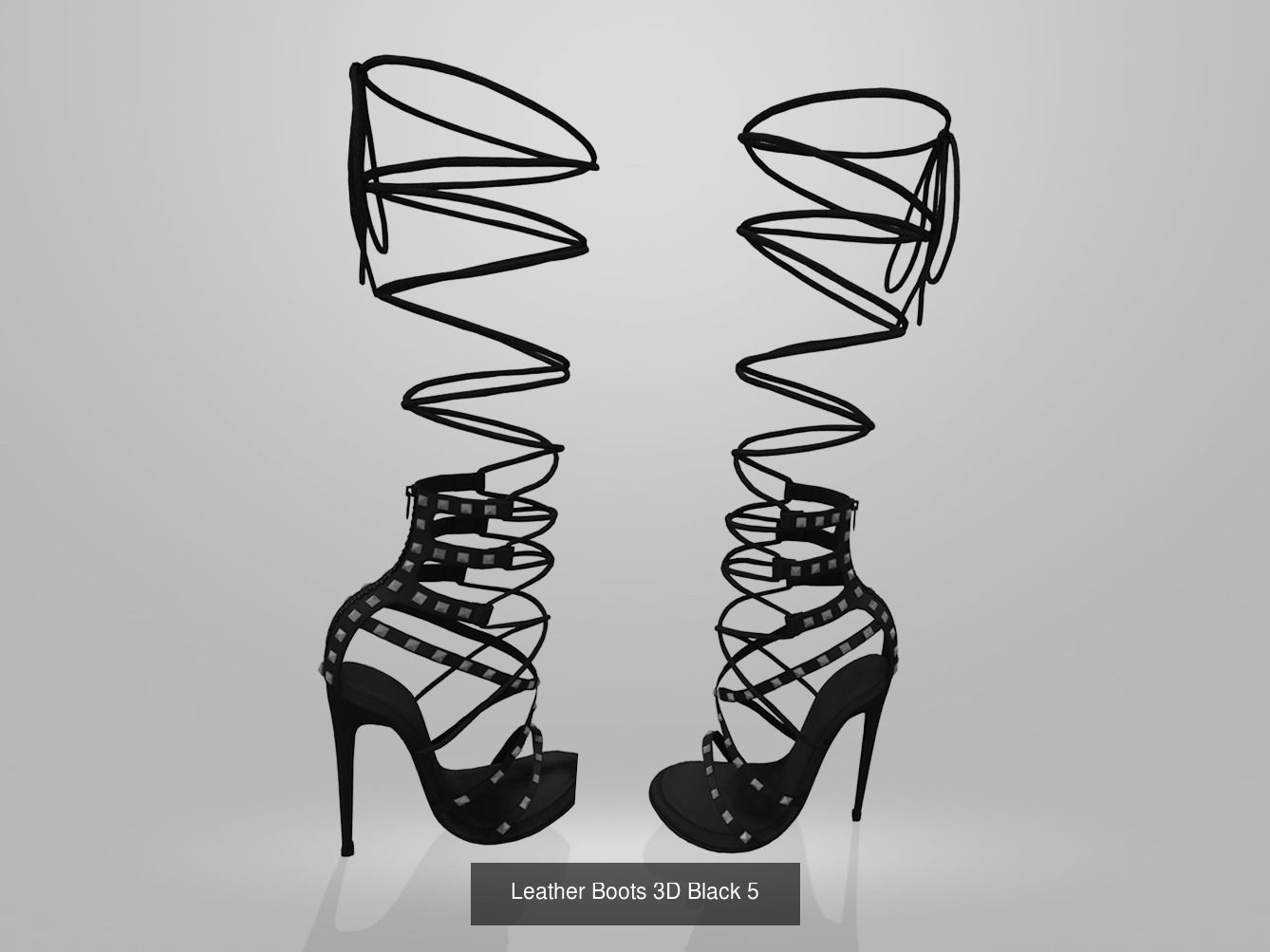 Boots 3D Model Collection - 10 Models _3