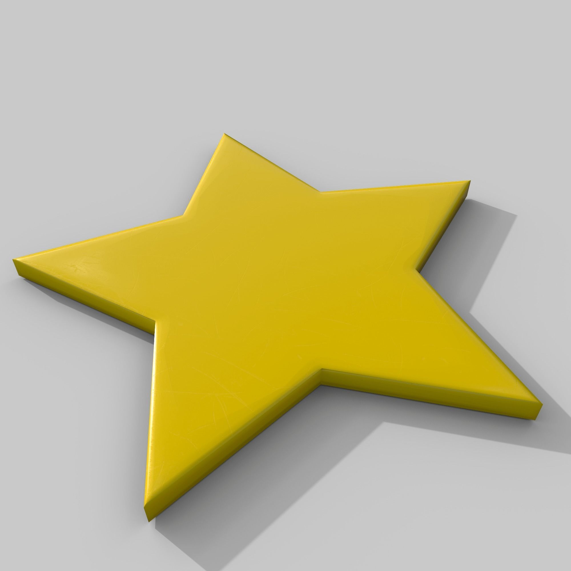 Simple star Free low-poly 3D model_1