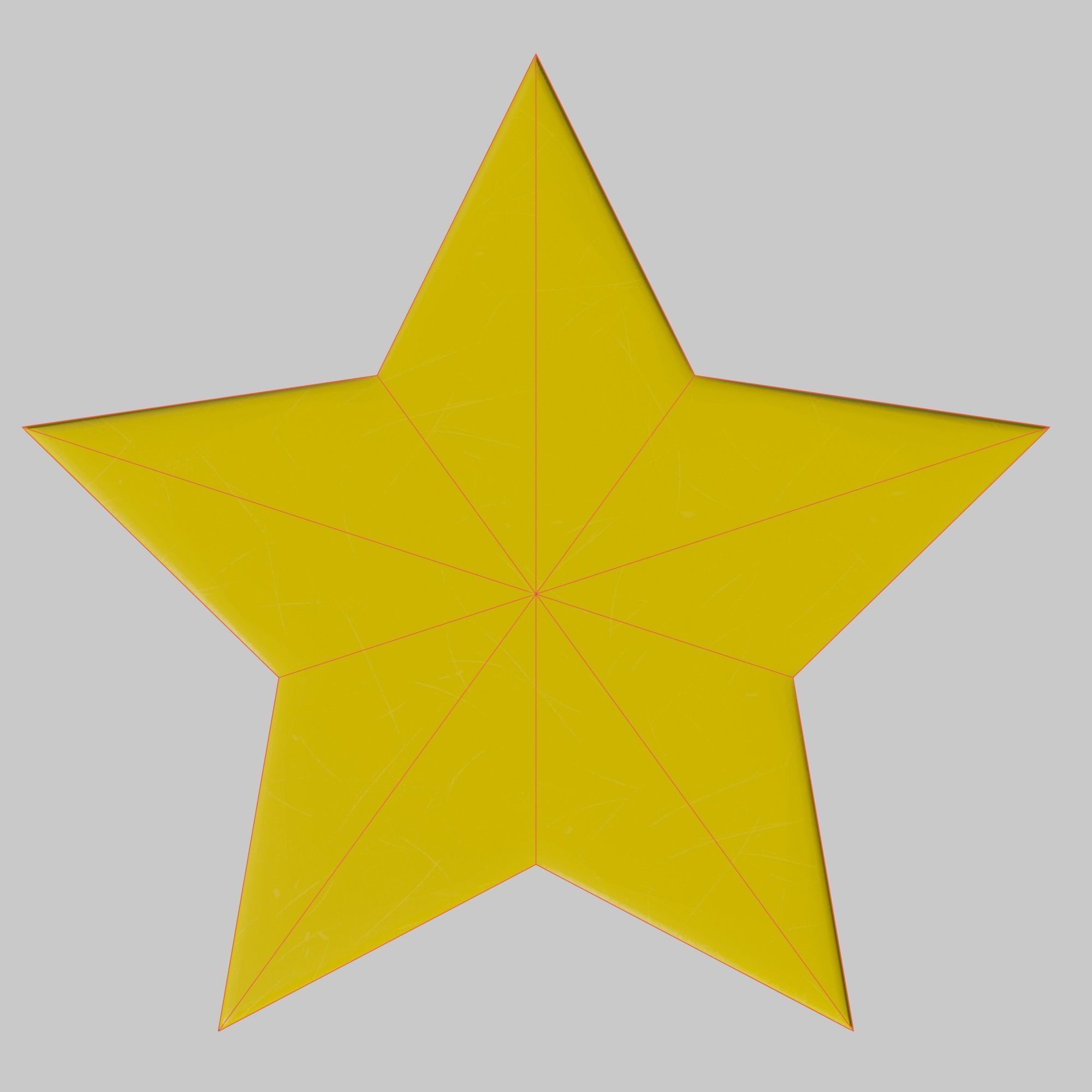 Simple star Free low-poly 3D model_2