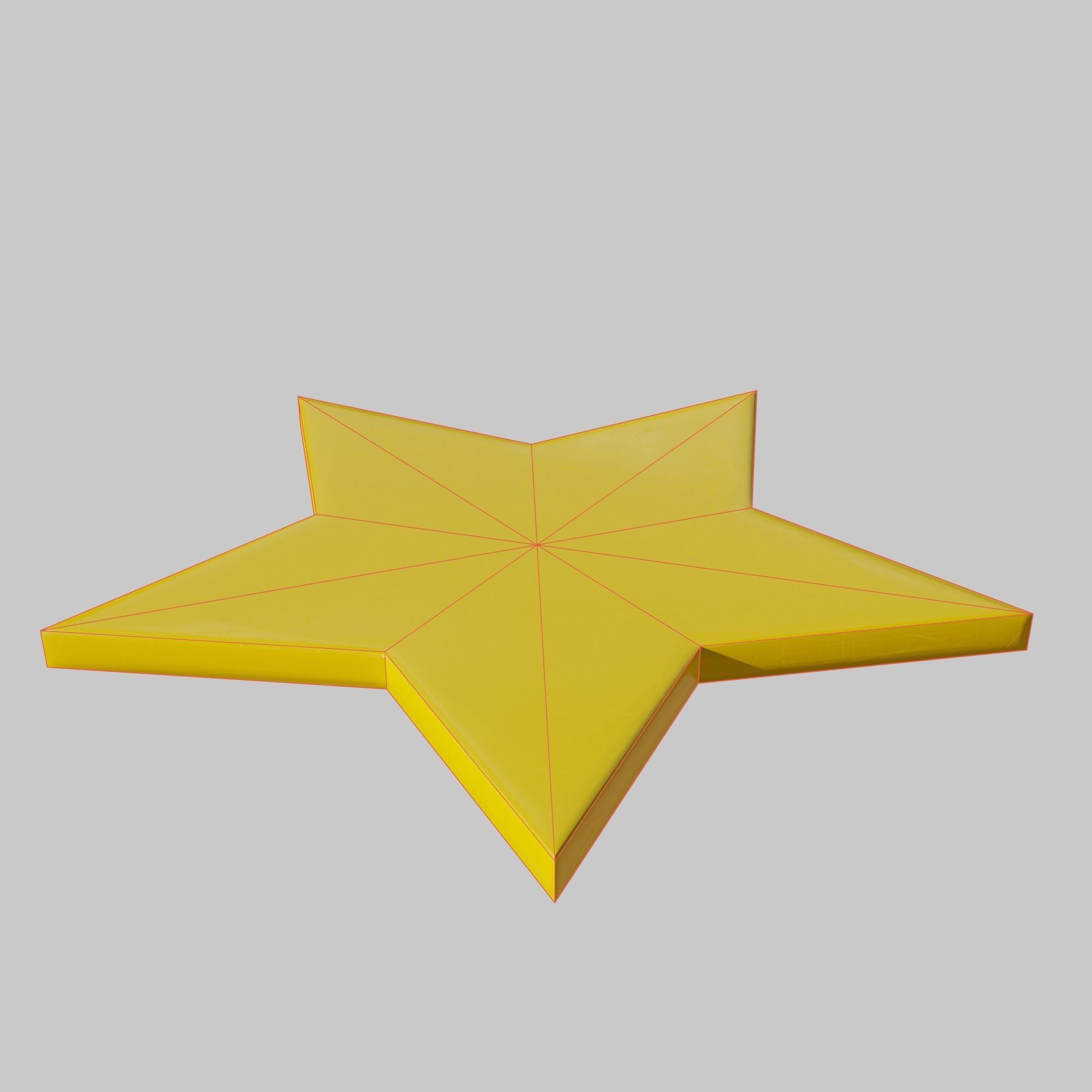 Simple star Free low-poly 3D model_3
