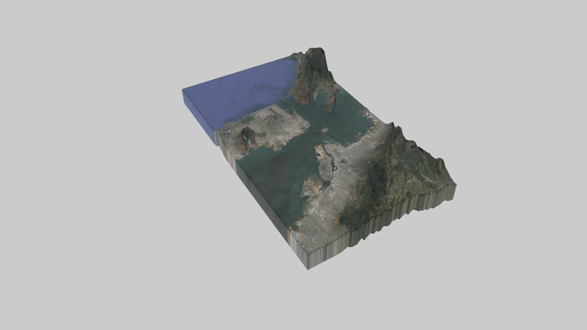 San Francisco City Low-poly 3D model_0