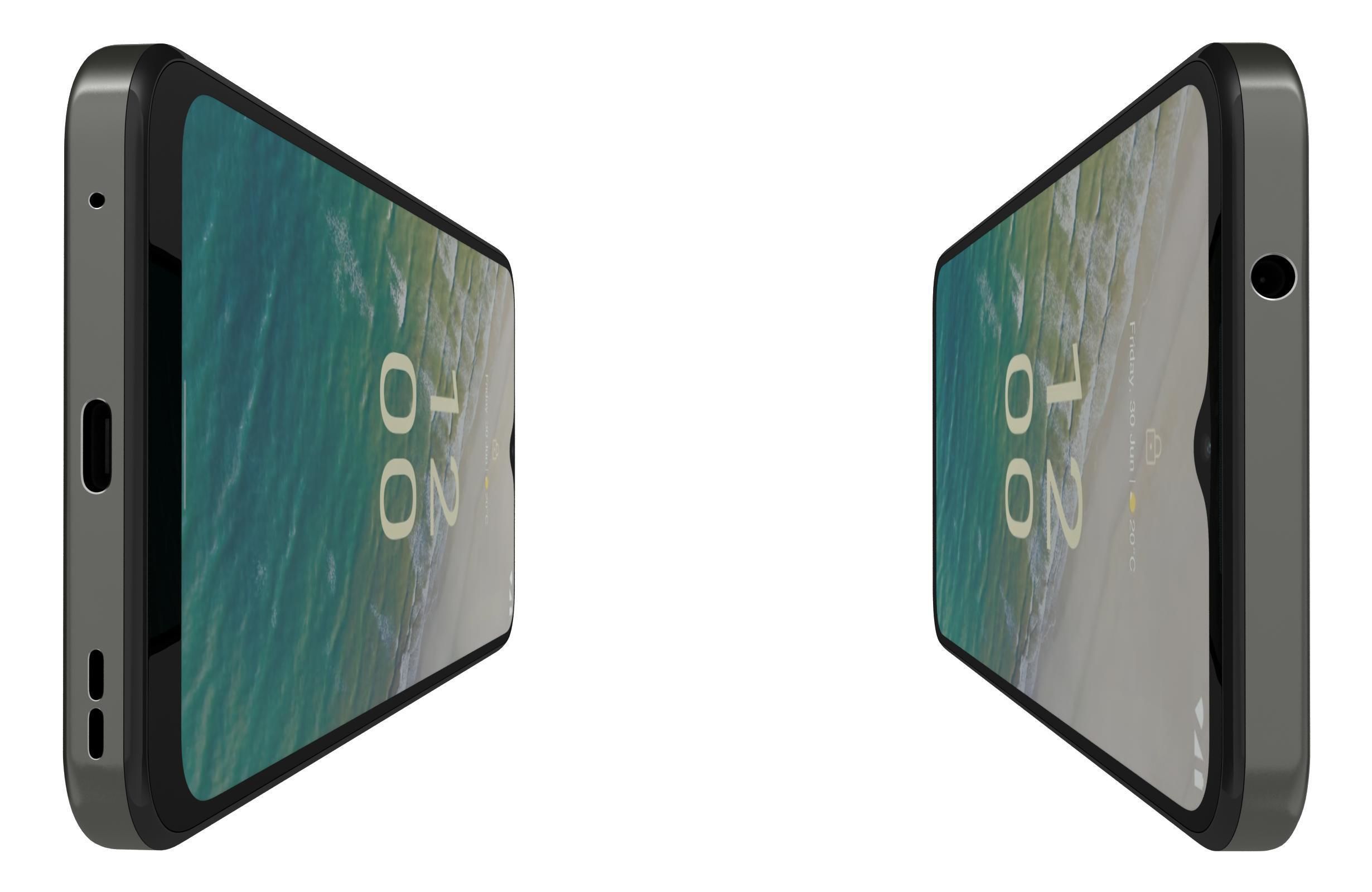 Nokia C32 and Nokia XR30 Low-poly 3D model_13