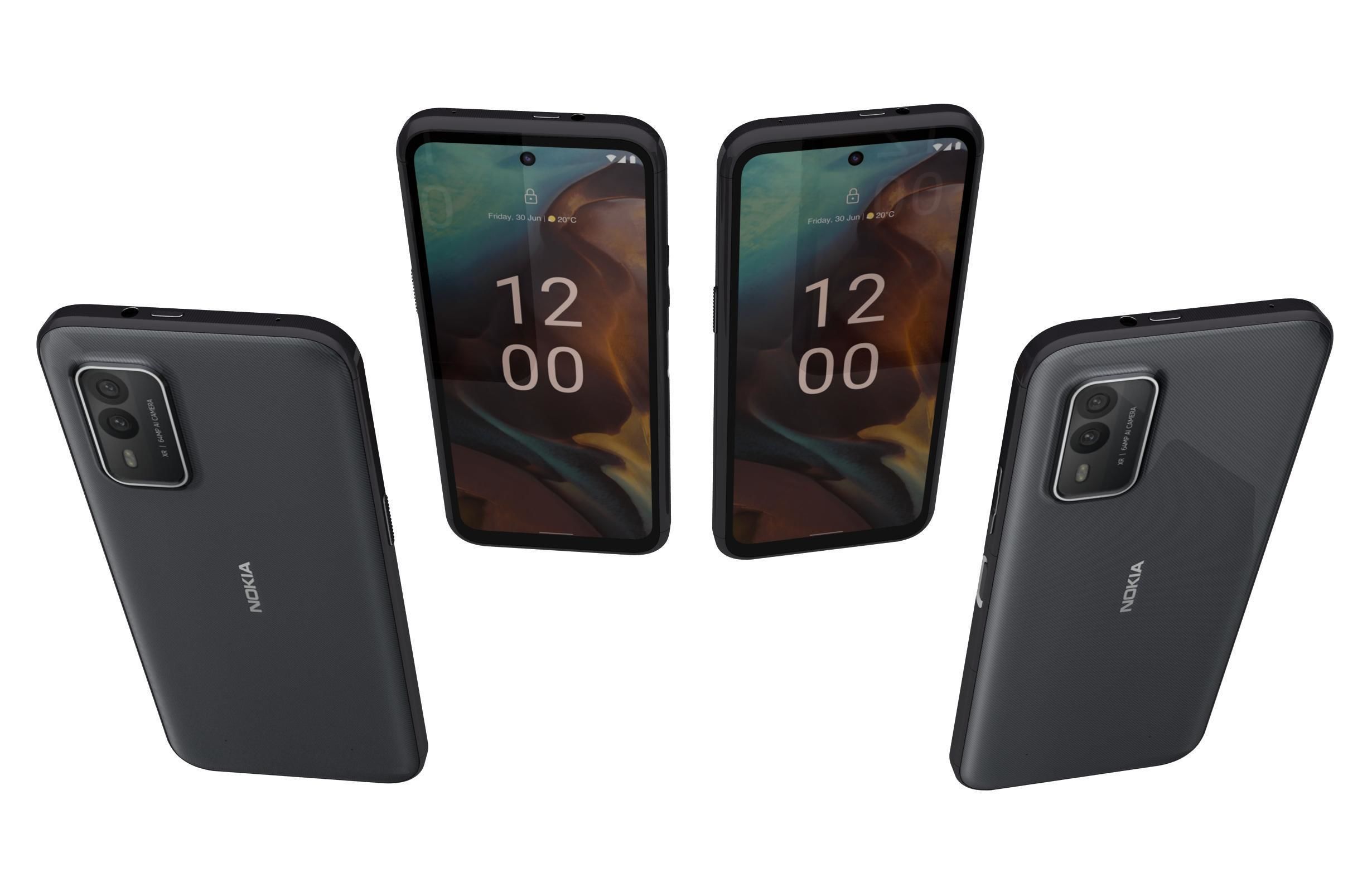Nokia C32 and Nokia XR30 Low-poly 3D model_60