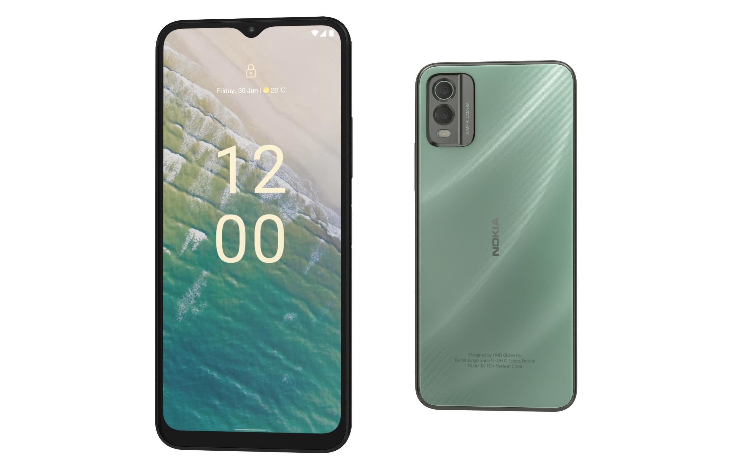 Nokia C32 and Nokia XR30 Low-poly 3D model_11