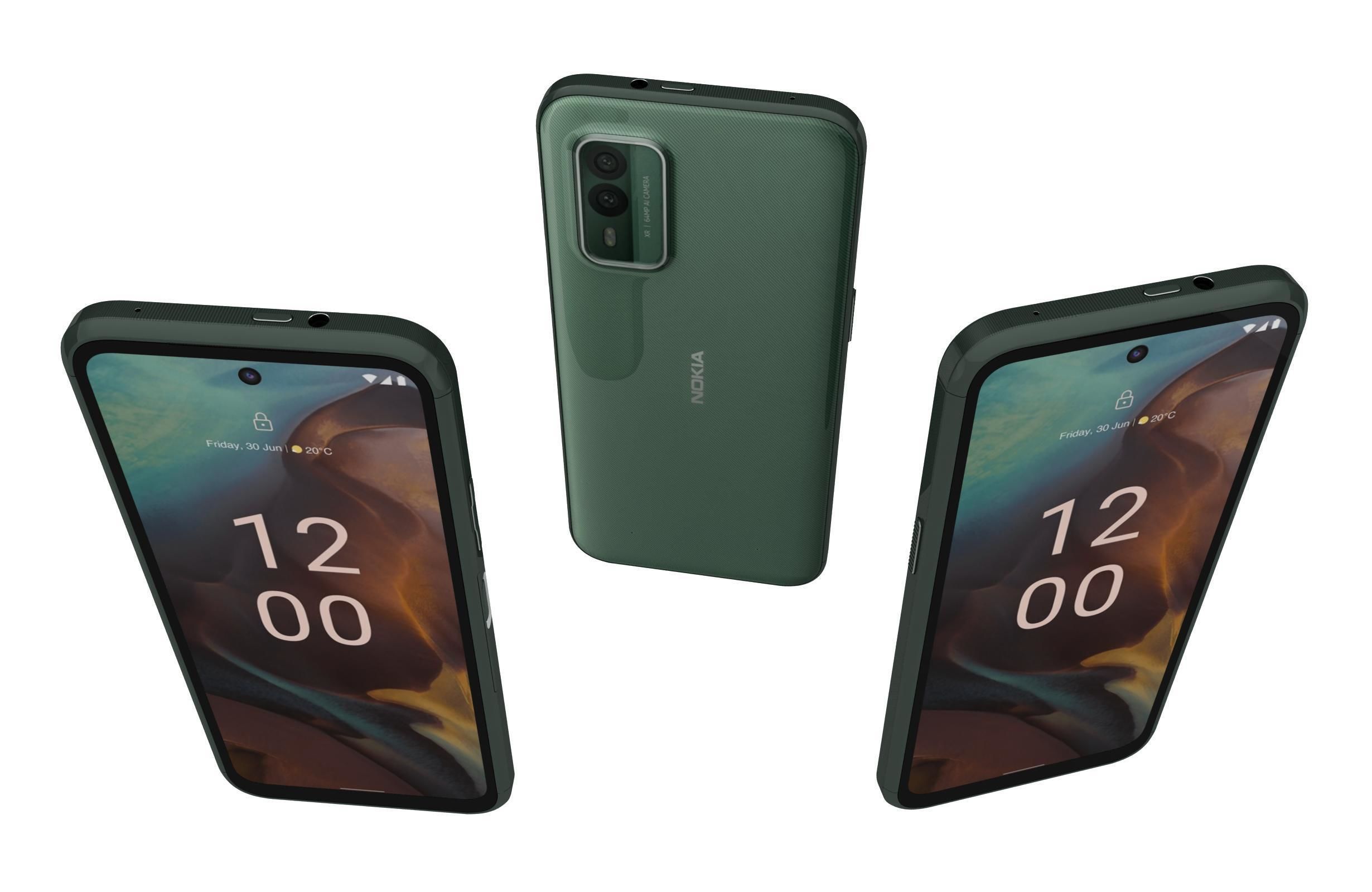 Nokia C32 and Nokia XR30 Low-poly 3D model_67