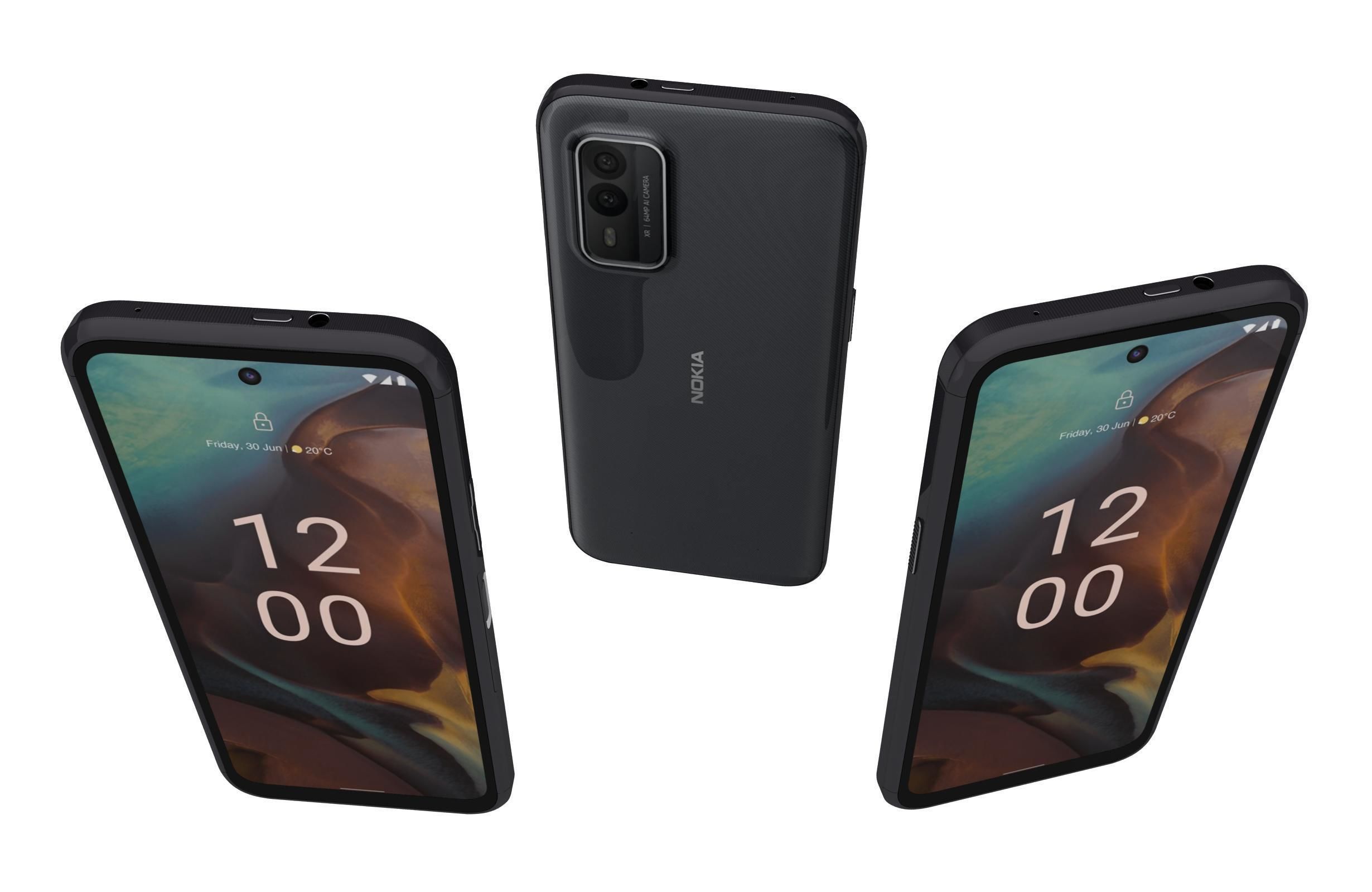 Nokia C32 and Nokia XR30 Low-poly 3D model_64