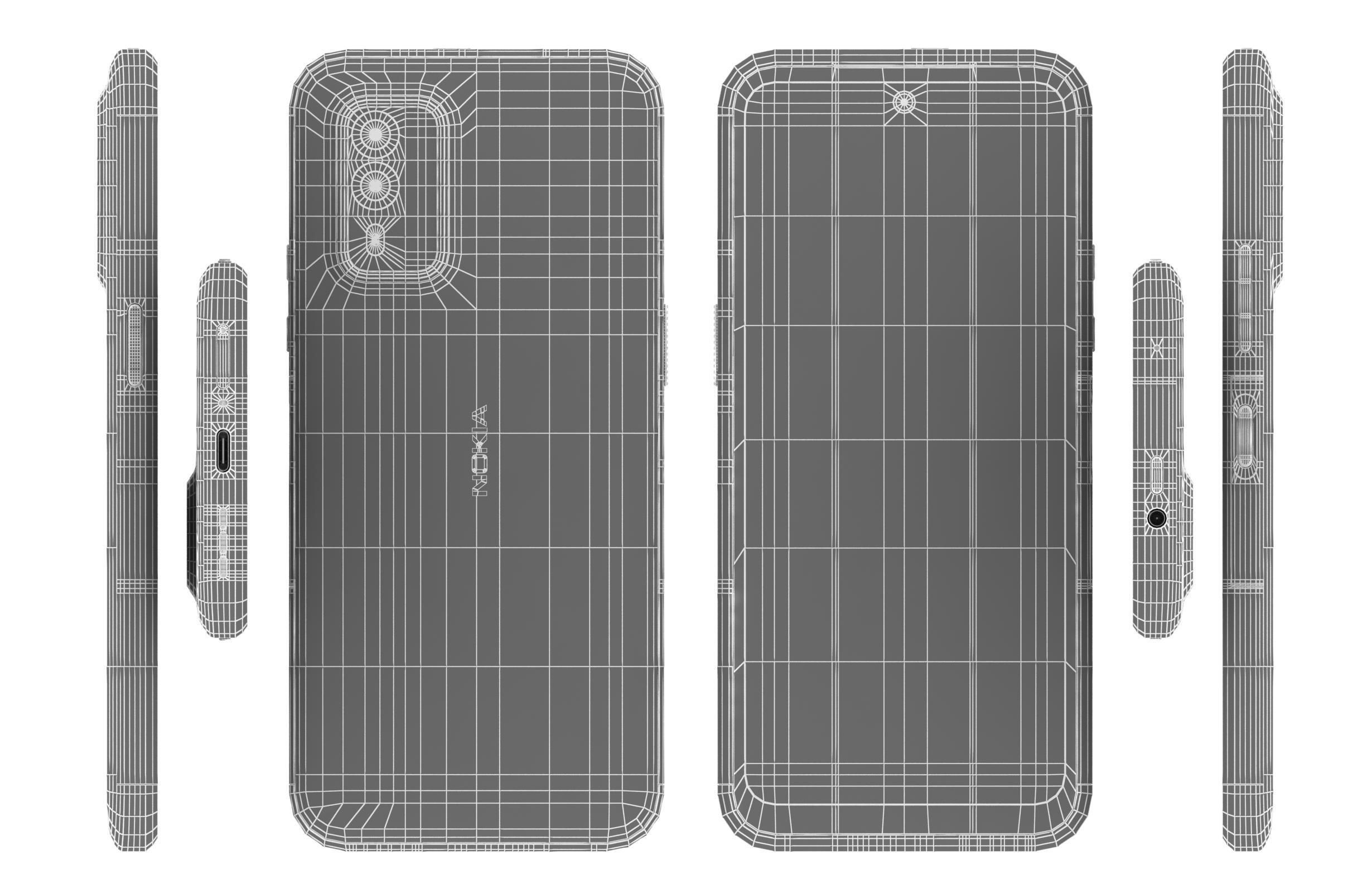 Nokia C32 and Nokia XR30 Low-poly 3D model_84