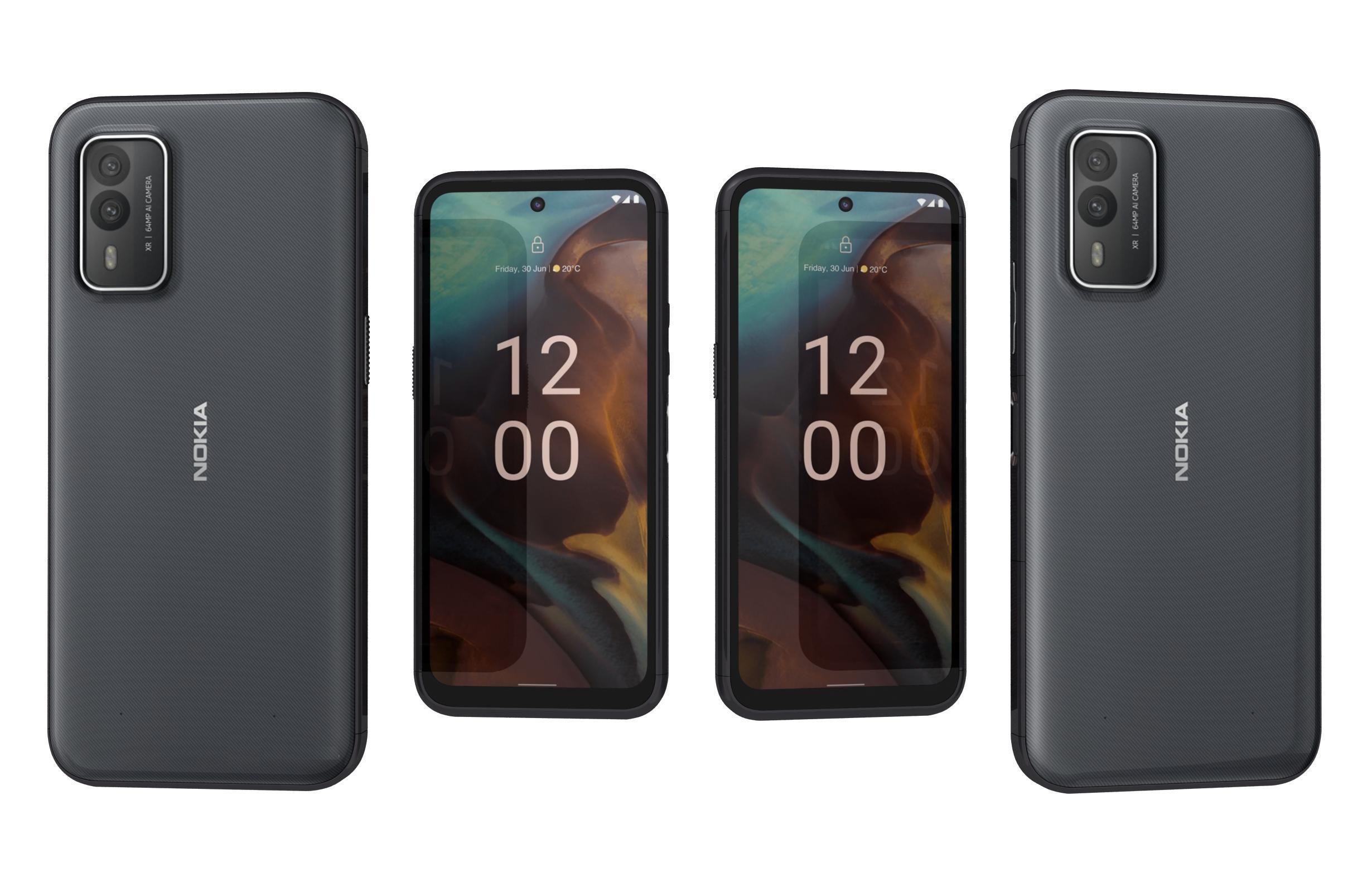 Nokia C32 and Nokia XR30 Low-poly 3D model_5