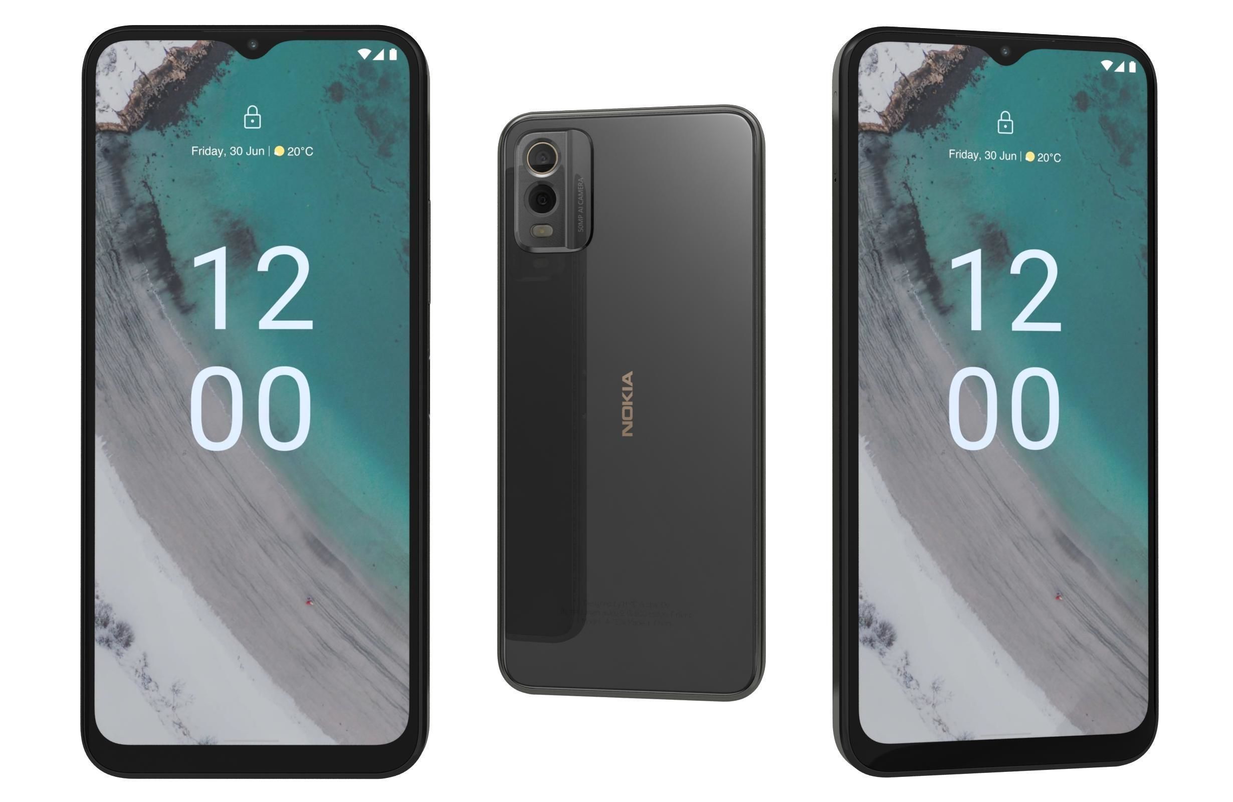 Nokia C32 and Nokia XR30 Low-poly 3D model_58