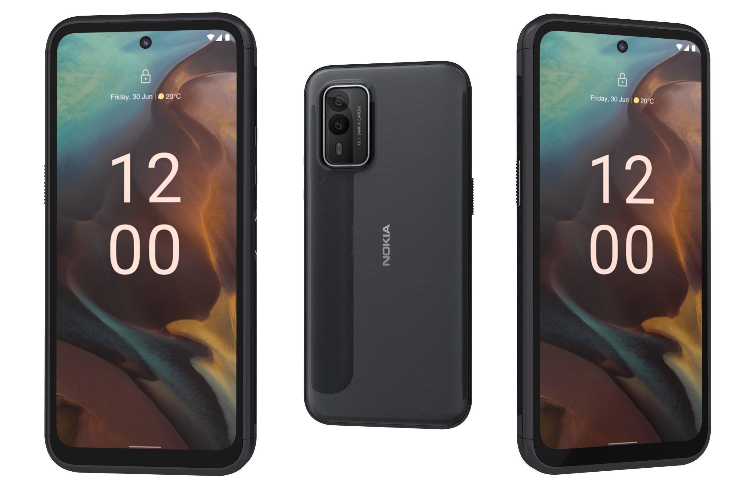 Nokia C32 and Nokia XR30 Low-poly 3D model_51