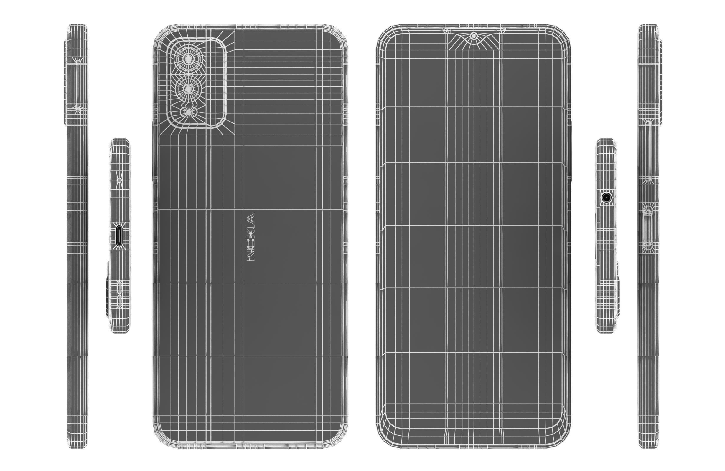 Nokia C32 and Nokia XR30 Low-poly 3D model_52
