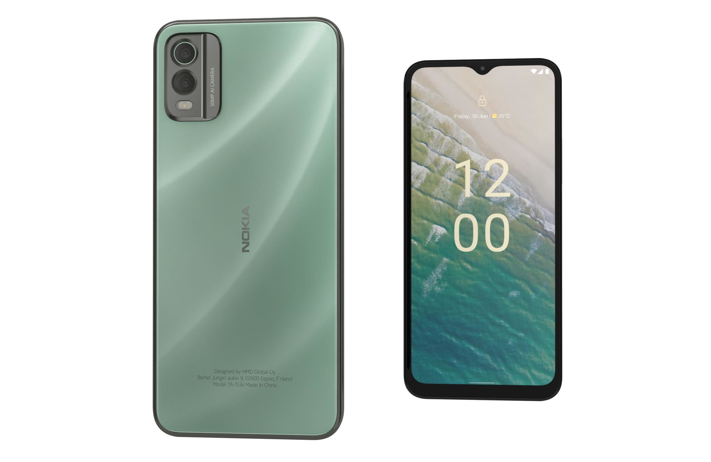 Nokia C32 and Nokia XR30 Low-poly 3D model_12