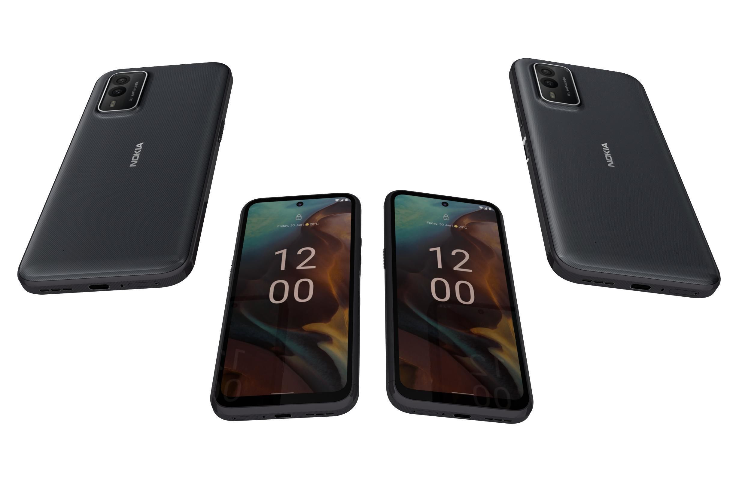 Nokia C32 and Nokia XR30 Low-poly 3D model_63