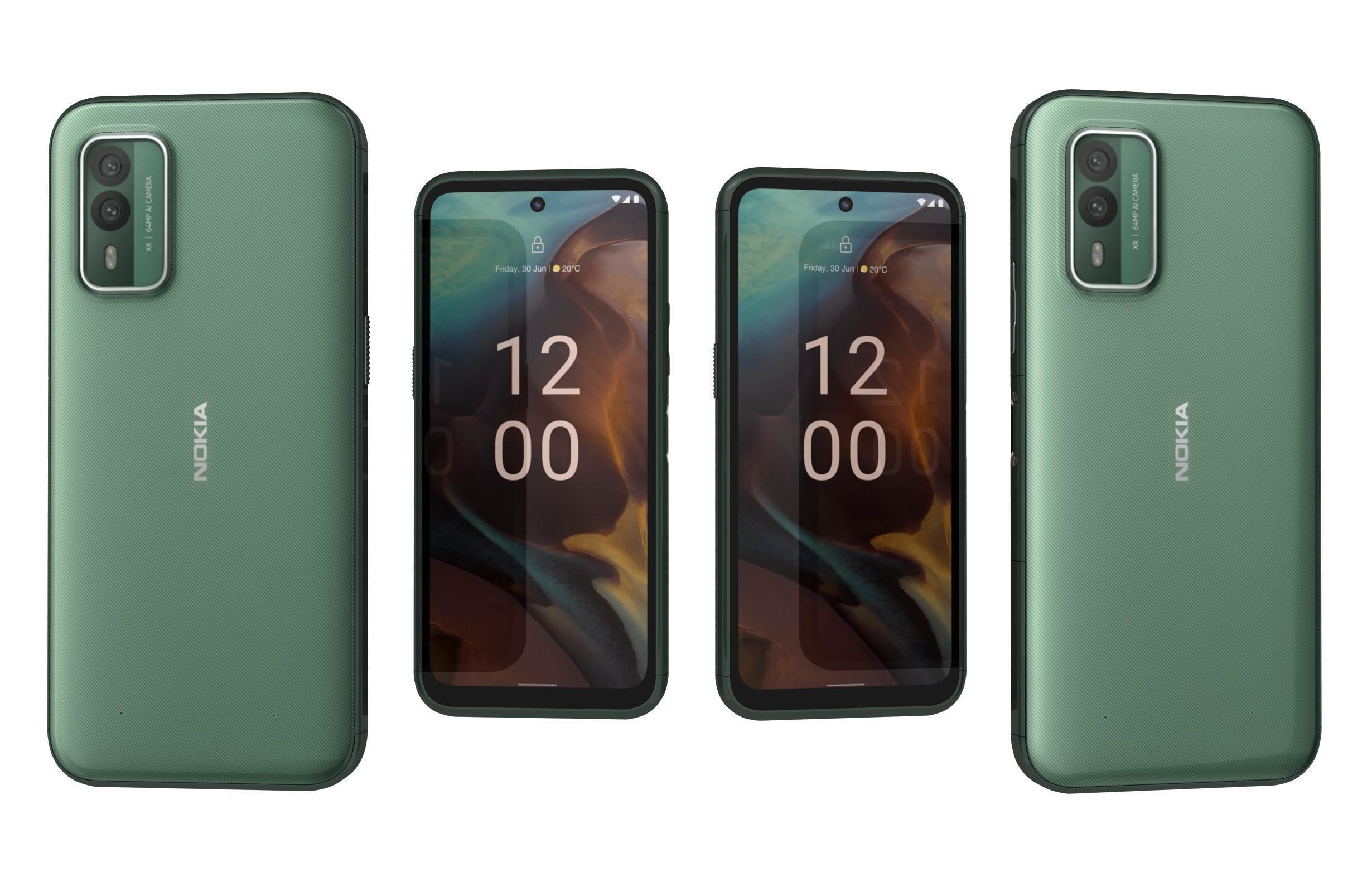 Nokia C32 and Nokia XR30 Low-poly 3D model_4