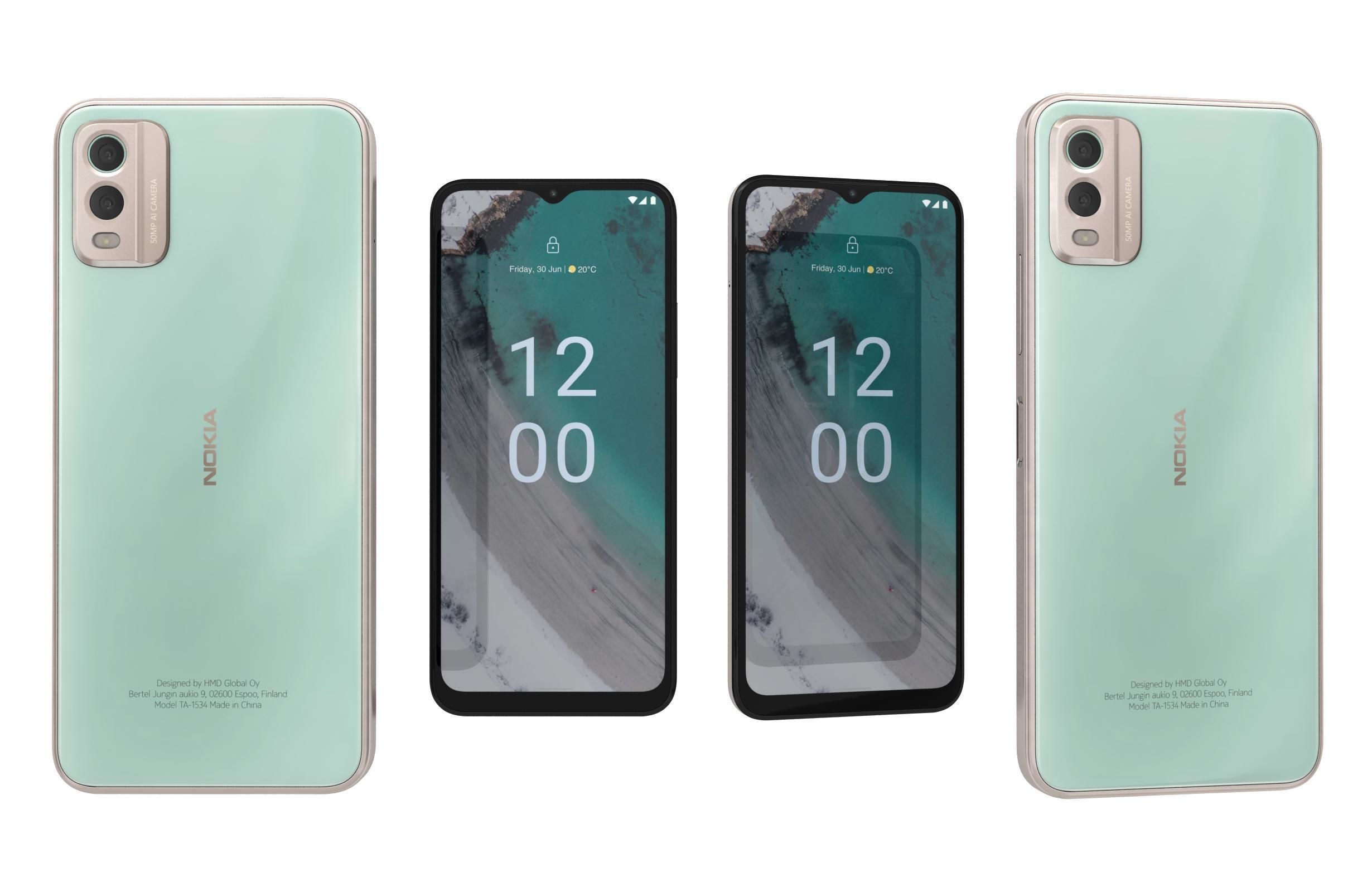 Nokia C32 and Nokia XR30 Low-poly 3D model_39