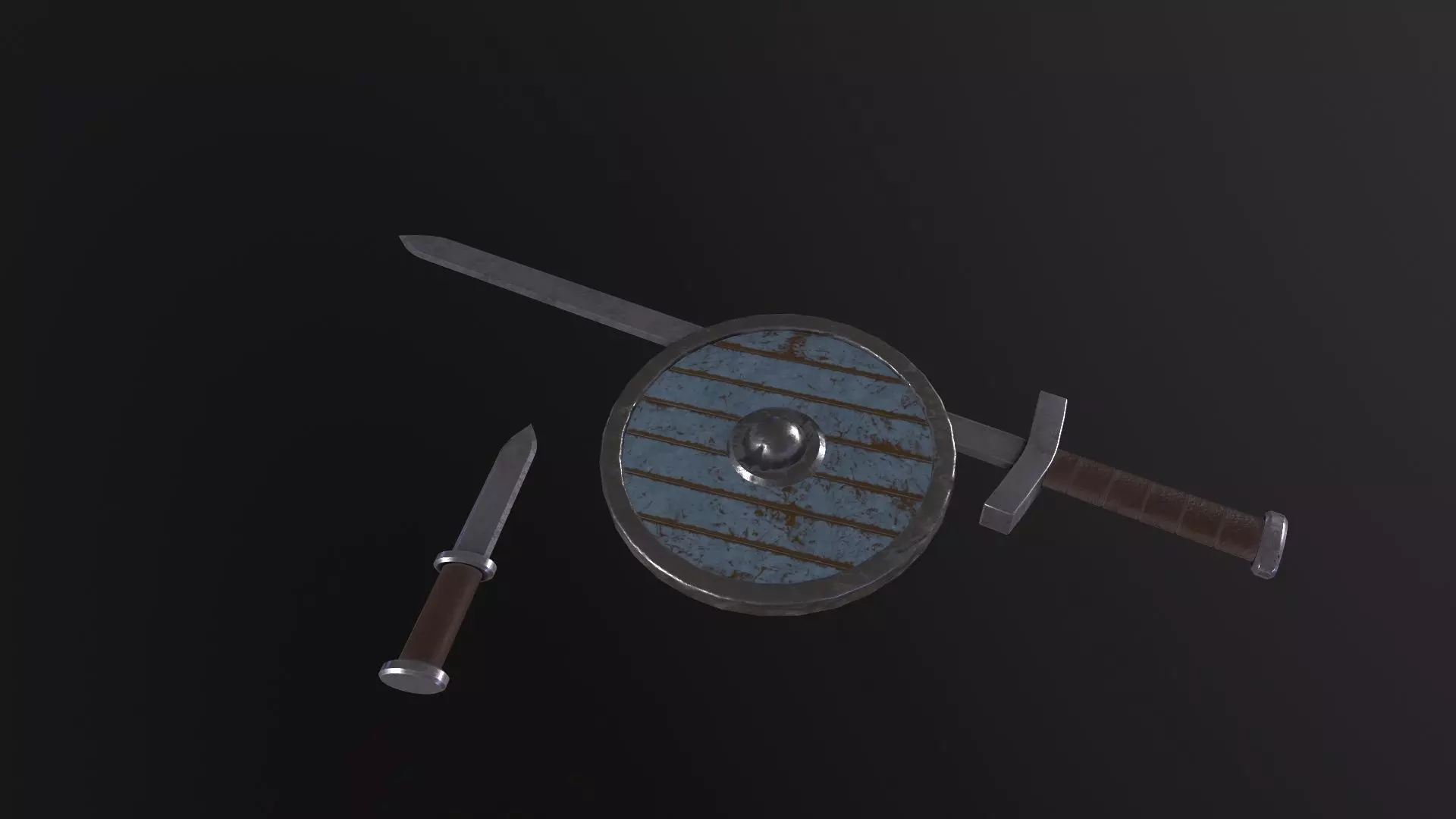 Viking Weapons 3D Model Low-poly 3D model_0