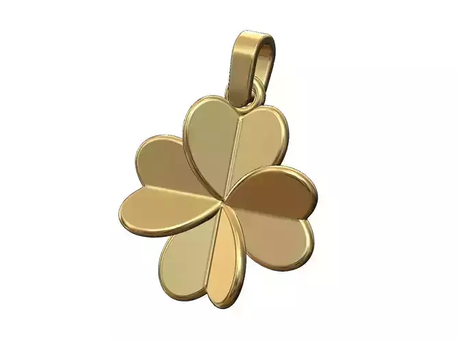 Fashion bent heart pendant and charm 3D print model