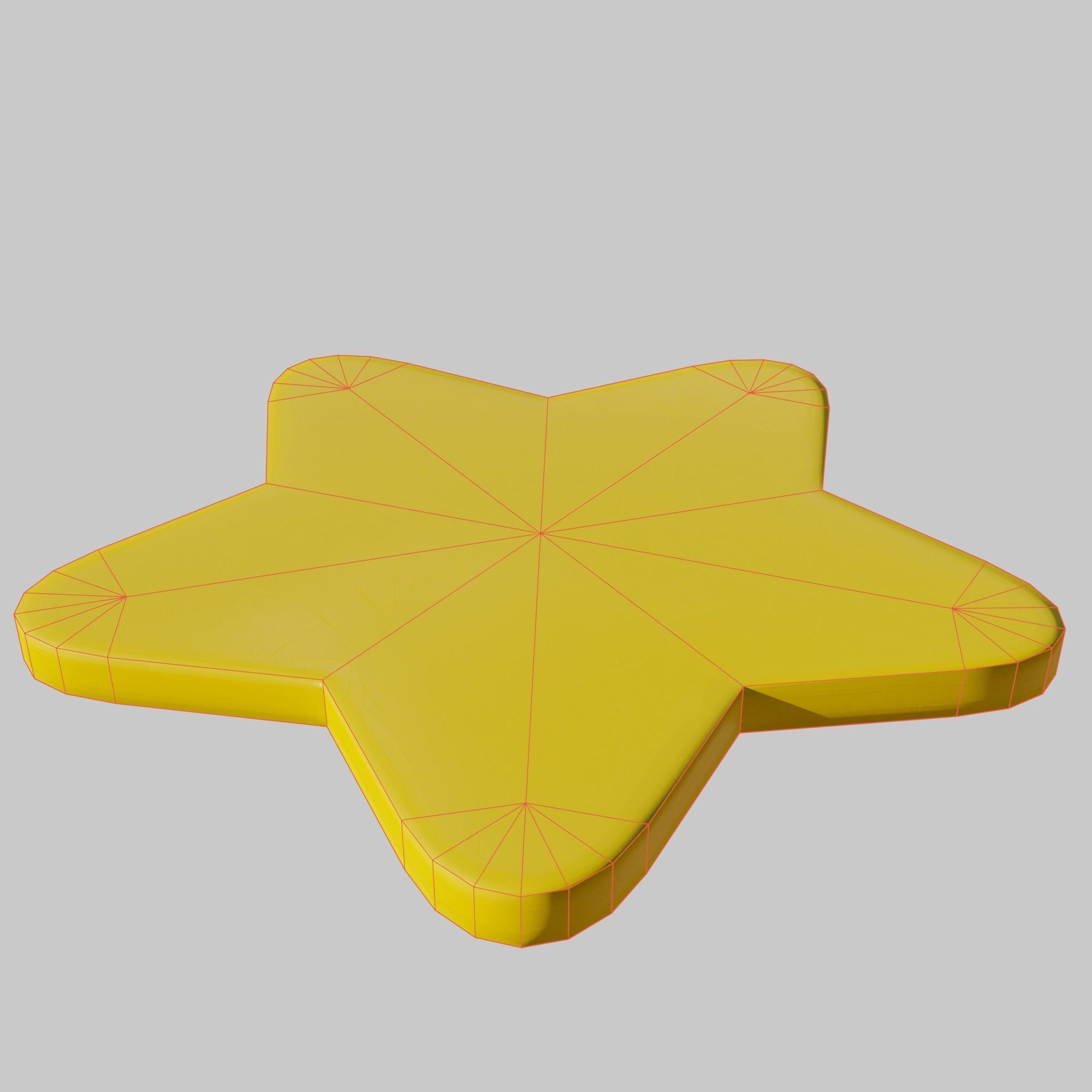 Simple star rounded corners Free low-poly 3D model_3