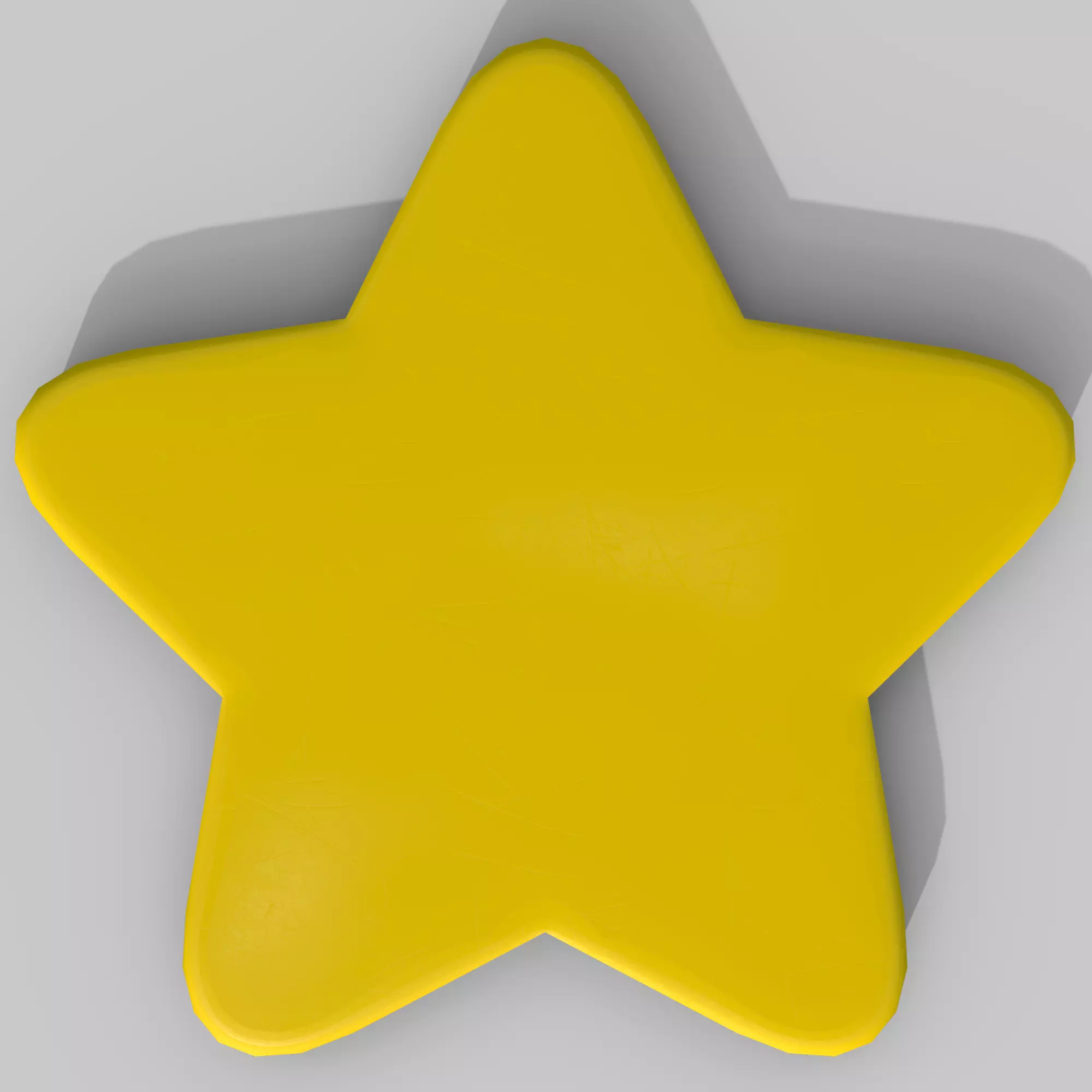 Simple star rounded corners Free low-poly 3D model_0