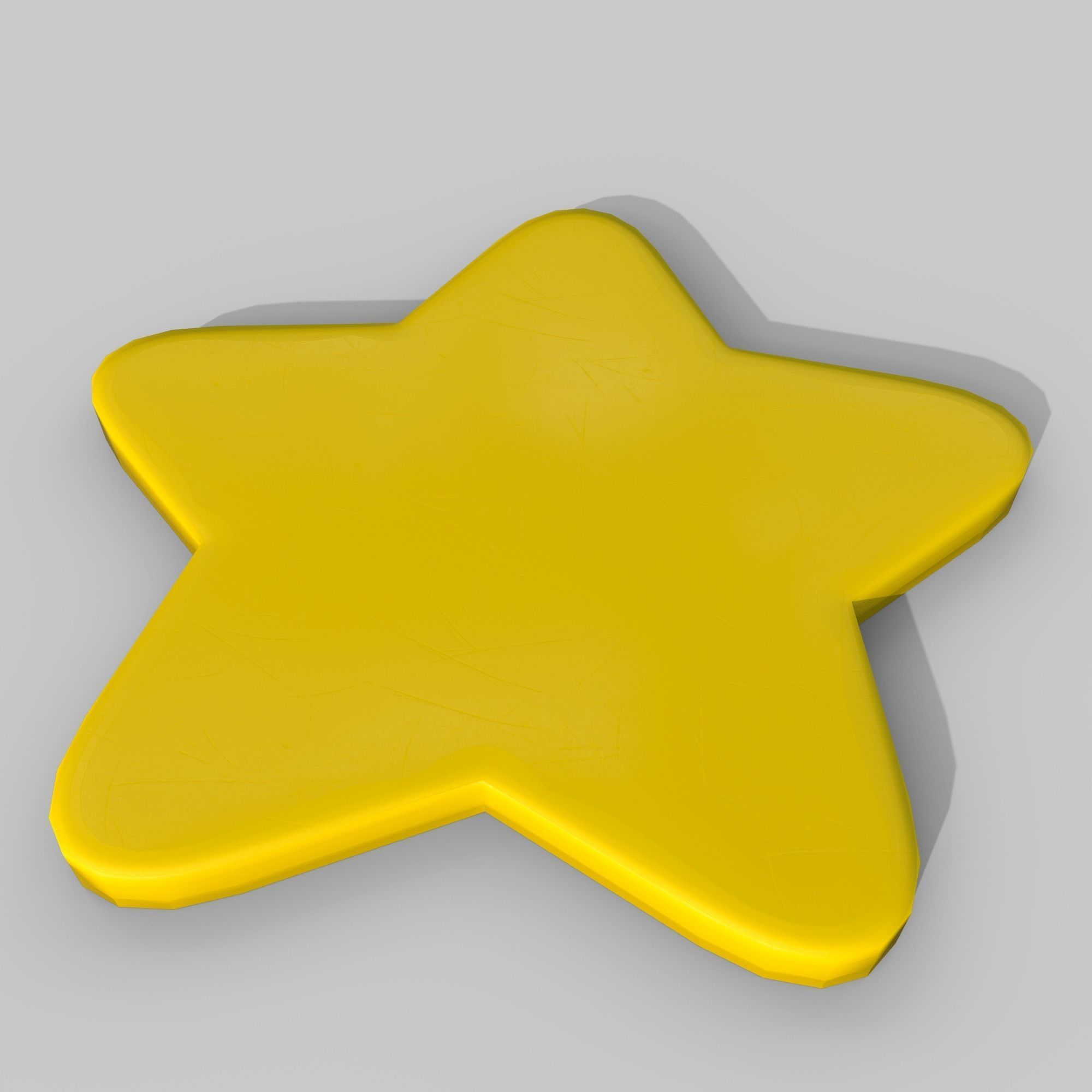 Simple star rounded corners Free low-poly 3D model_1