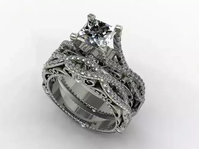 Verragio Pav Twist Diamond Ring