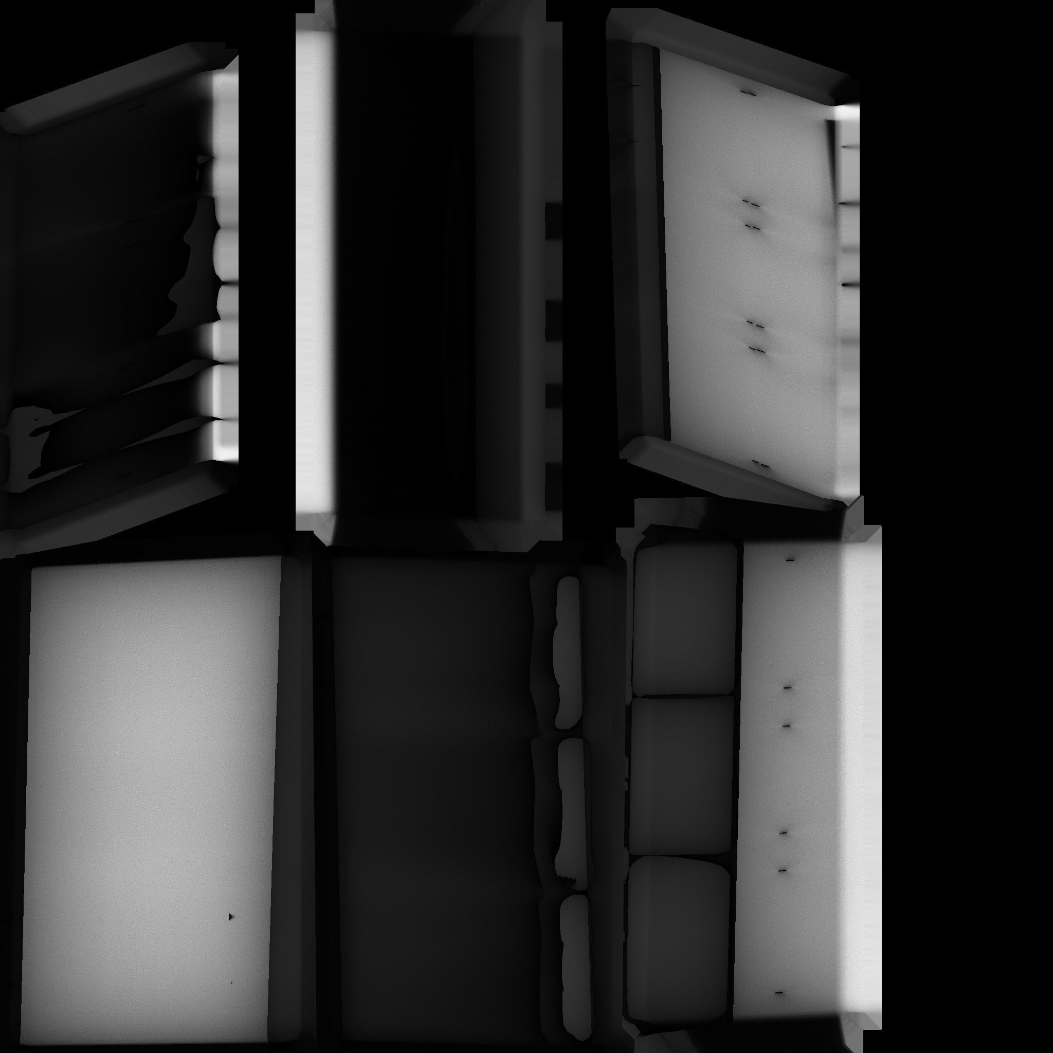 oldsofa Low-poly 3D model_11