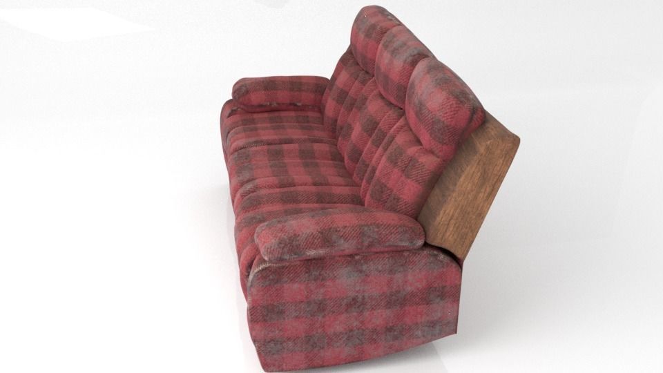 oldsofa Low-poly 3D model_5