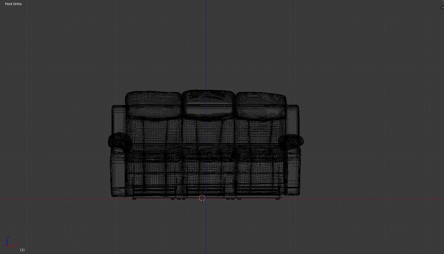 oldsofa Low-poly 3D model_2