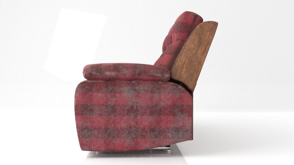 oldsofa Low-poly 3D model_1