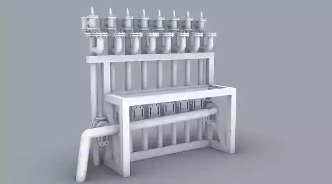 Pipeline Transport Part 1 Low-poly 3D model