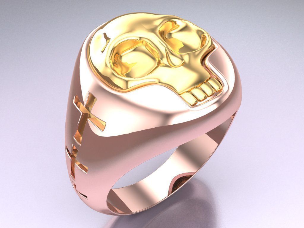 Skull ring - N14074 3D print model_1