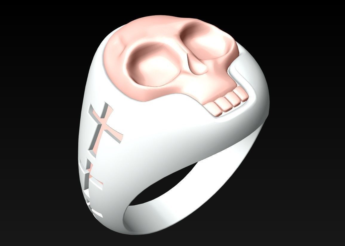 Skull ring - N14074 3D print model_3