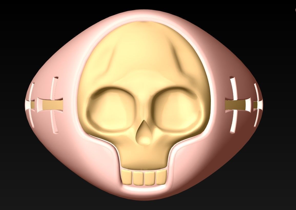 Skull ring - N14074 3D print model_4