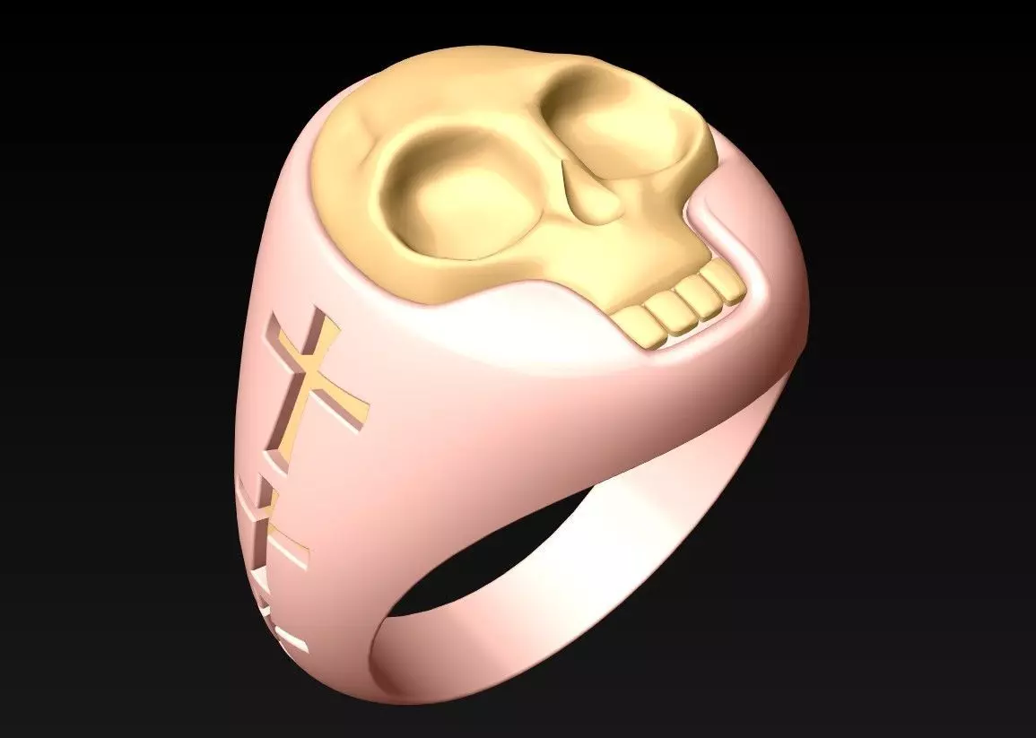 Skull ring - N14074 3D print model_0