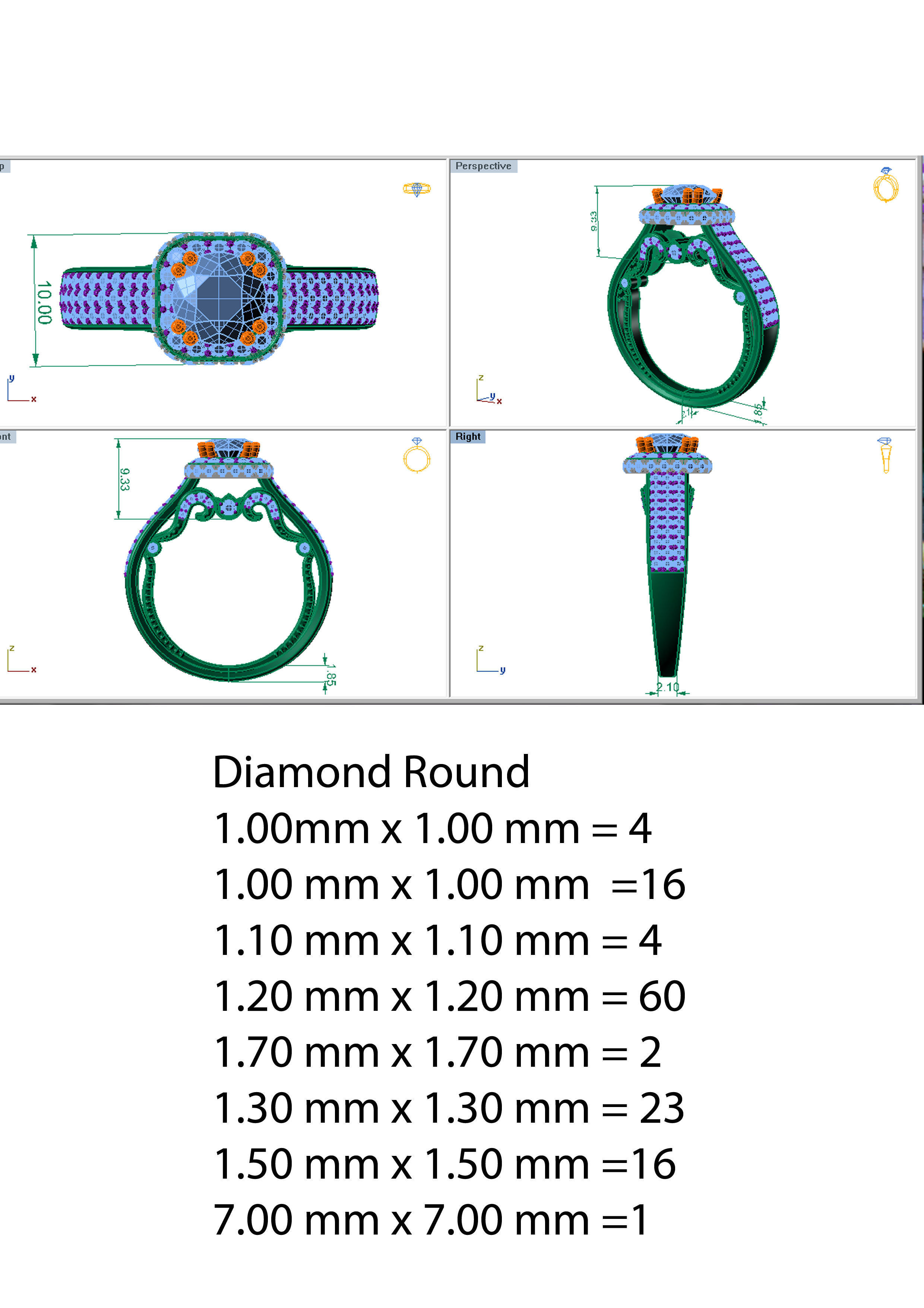 Verragio Precious Ring 3D print model_4
