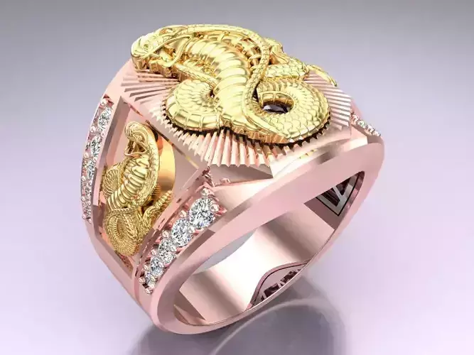 Snake Ring - Cobra Rings - N1329 3D print model