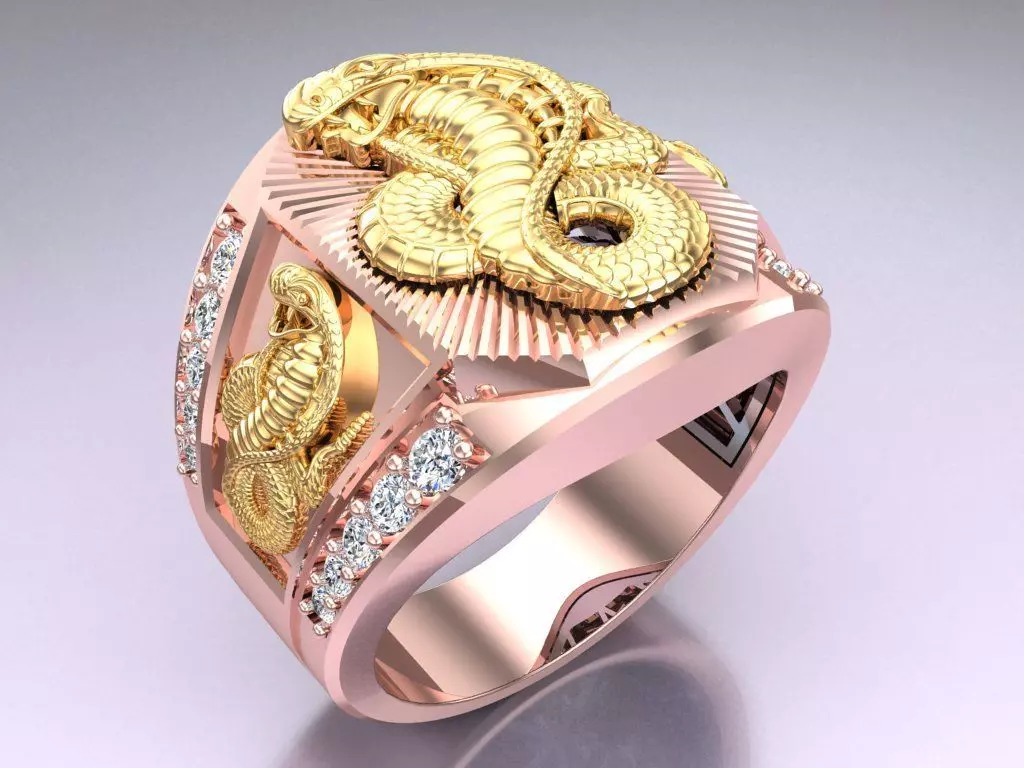 Snake Ring - Cobra Rings - N1329 3D print model_0