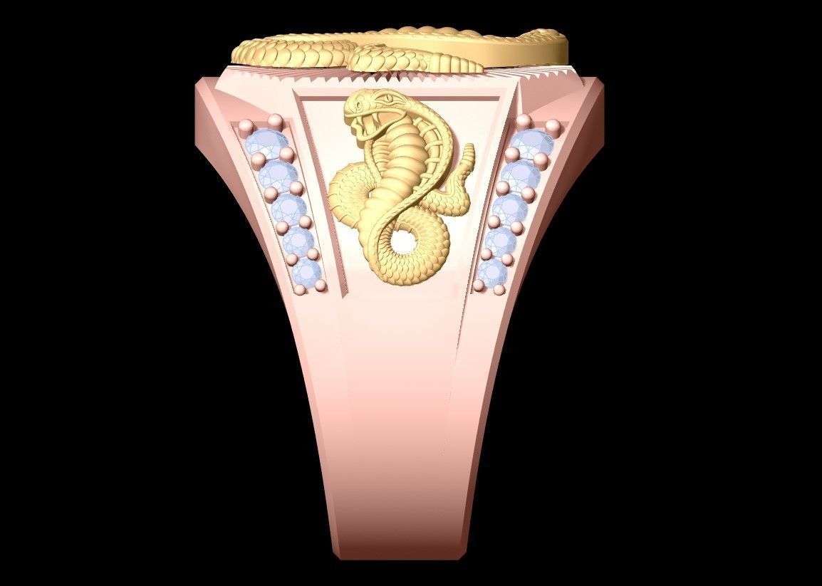 Snake Ring - Cobra Rings - N1329 3D print model_5