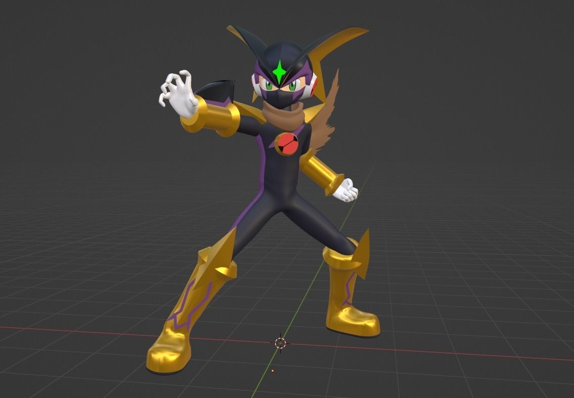 Bass Cross MegaMan - Megaman Battle Network 3D model_4