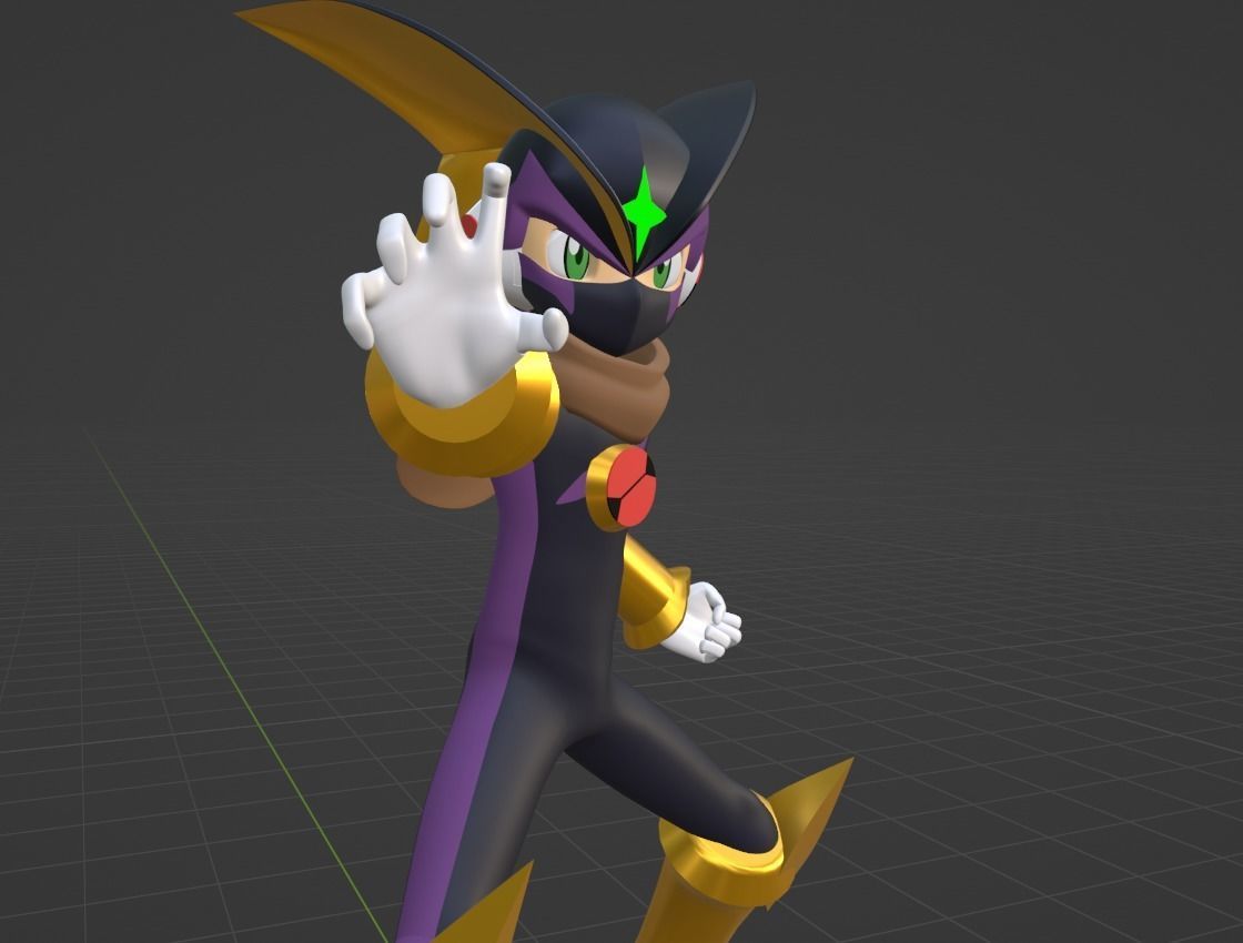 Bass Cross MegaMan - Megaman Battle Network 3D model_5