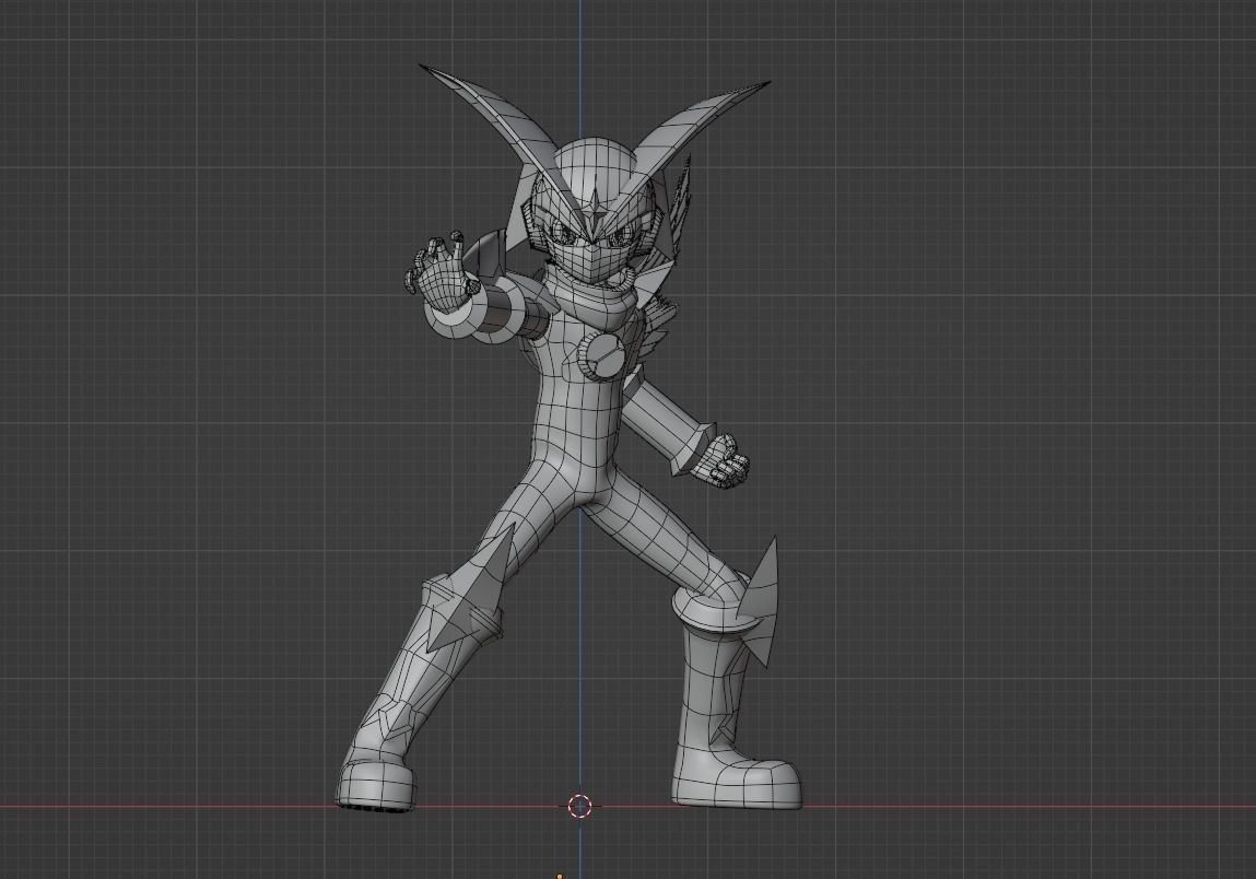 Bass Cross MegaMan - Megaman Battle Network 3D model_9