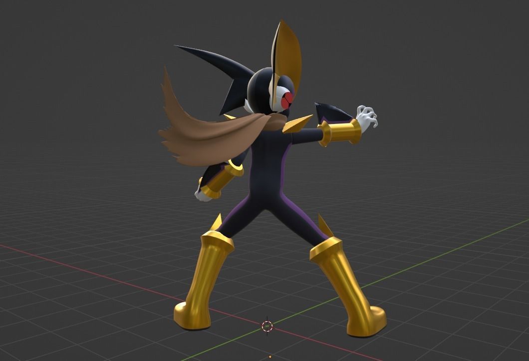 Bass Cross MegaMan - Megaman Battle Network 3D model_6