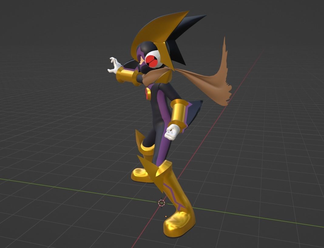 Bass Cross MegaMan - Megaman Battle Network 3D model_7