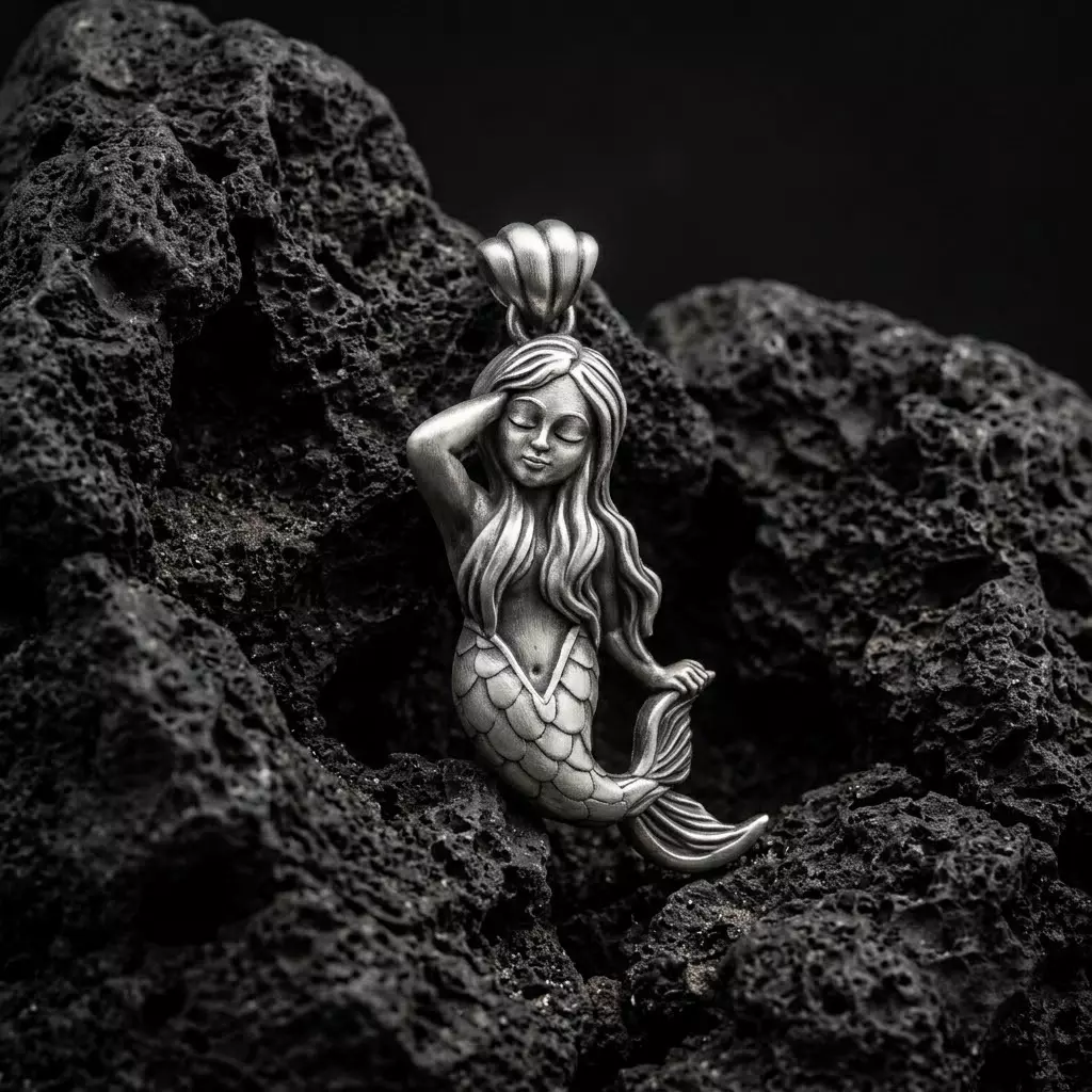 Little Mermaid Girl Pendant 3D print model