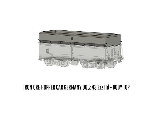 ROLLS-0013 German State Railways Hopper car Erz IId H0-scale 3D print model 3
