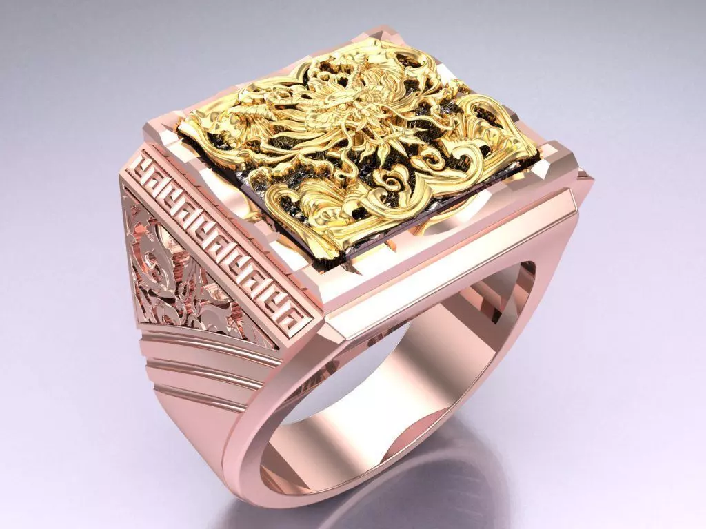 Dragon Ring - Patterns Ring - N1346 3D print model