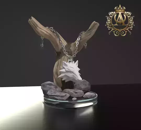 Wolf Medallion1 3D print model